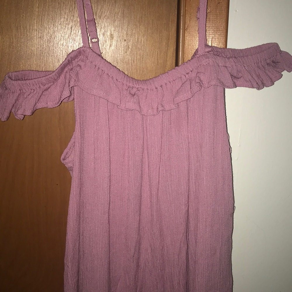 Mauve off the shoulder tank top!!